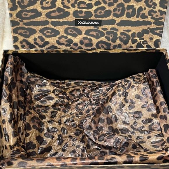 Dolce & Gabbana Leopard Print Heels in Black and Tan - Picture 5 of 7